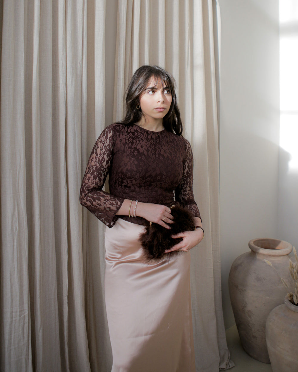 Khalida in Brown & Champagne